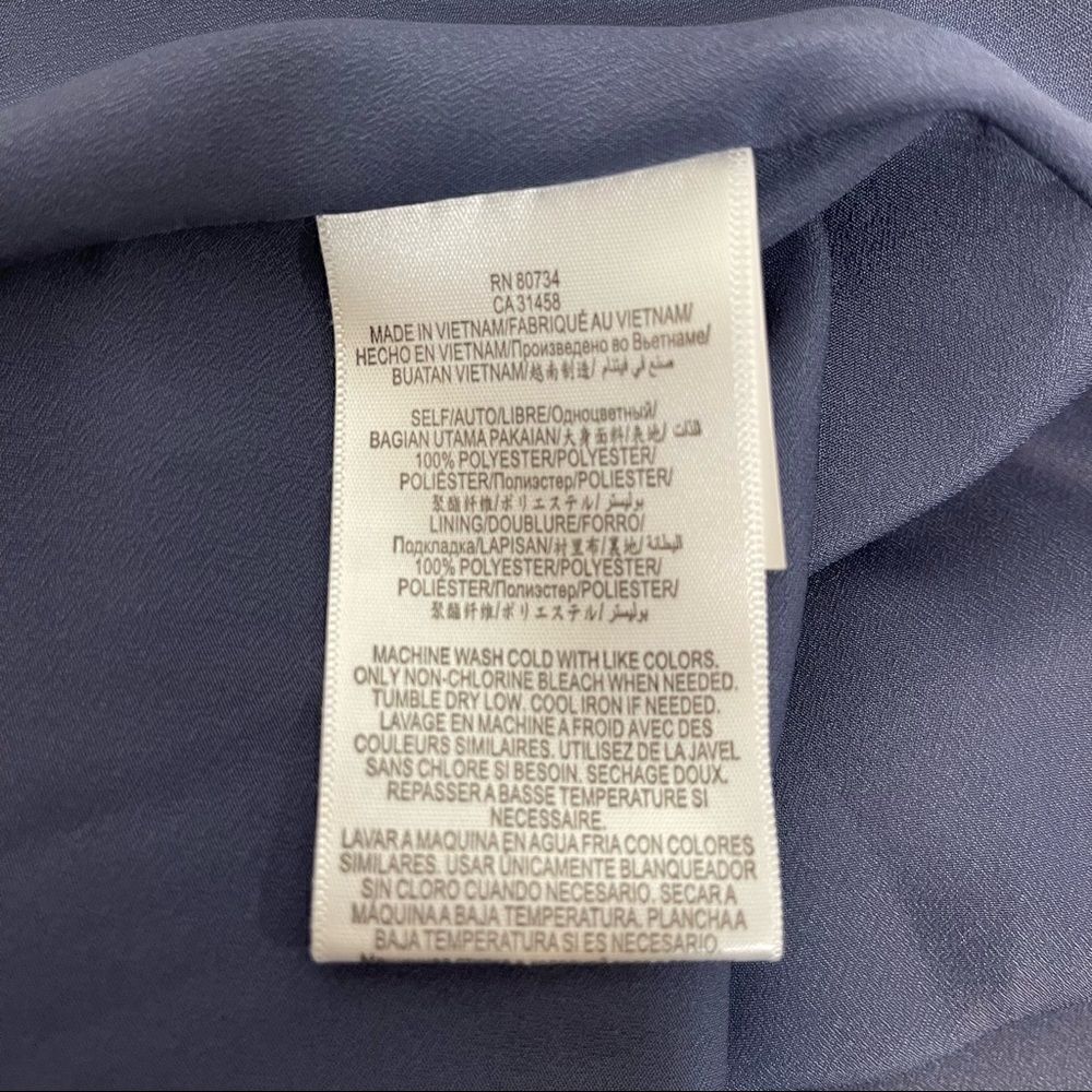 BCBGeneration Low Back Dress Blue Smoke Medium - Picture 11 of 12